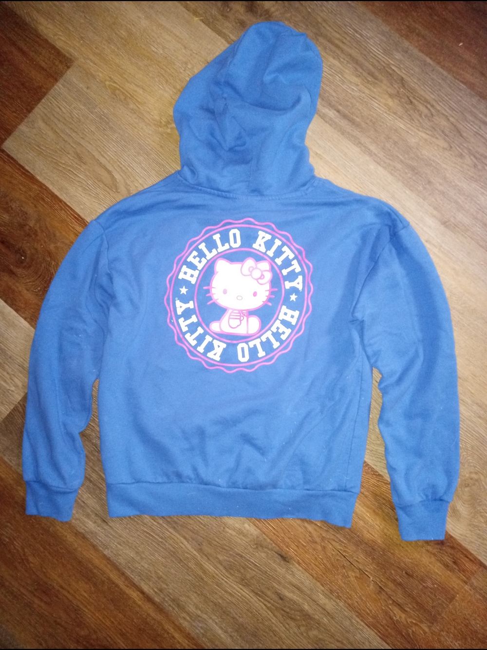 Hello Kitty Royal Blue Hoodie with Pink Graphic